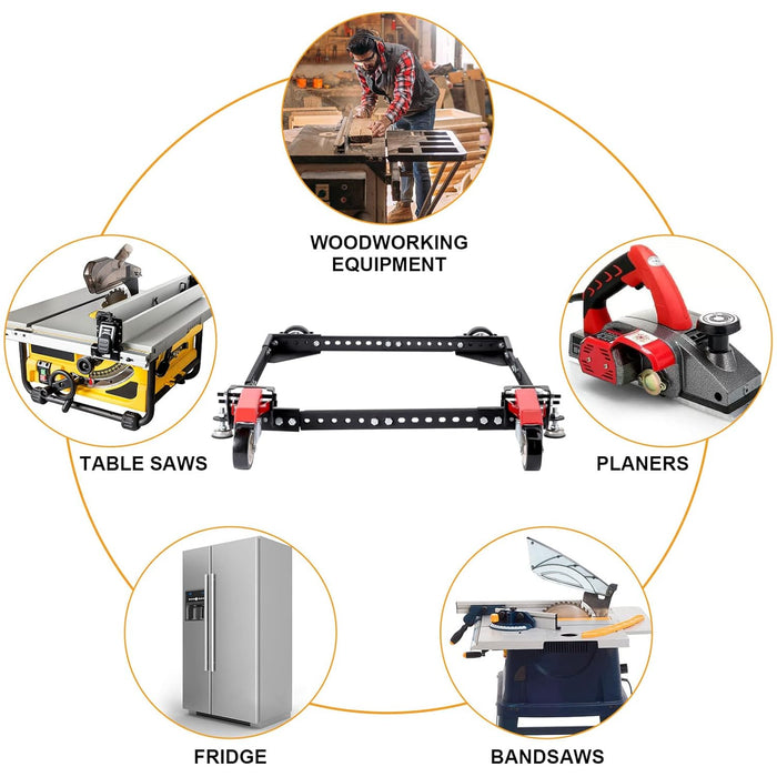 Heavy Duty 250 KG Capacity Universal Mobile Base for Tools and Machines